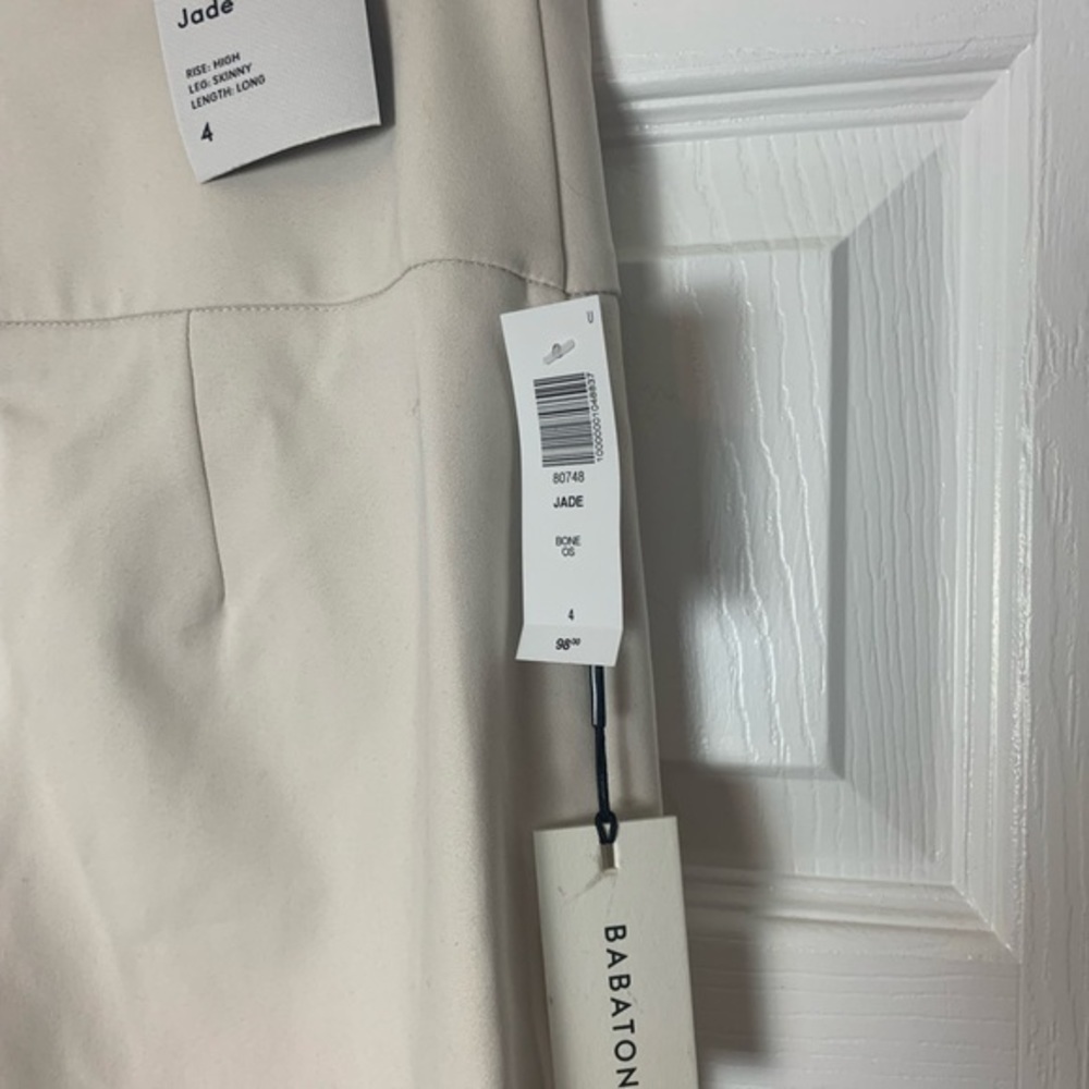 Babaton Jade Pant - Bone - Size 4 - new with tags